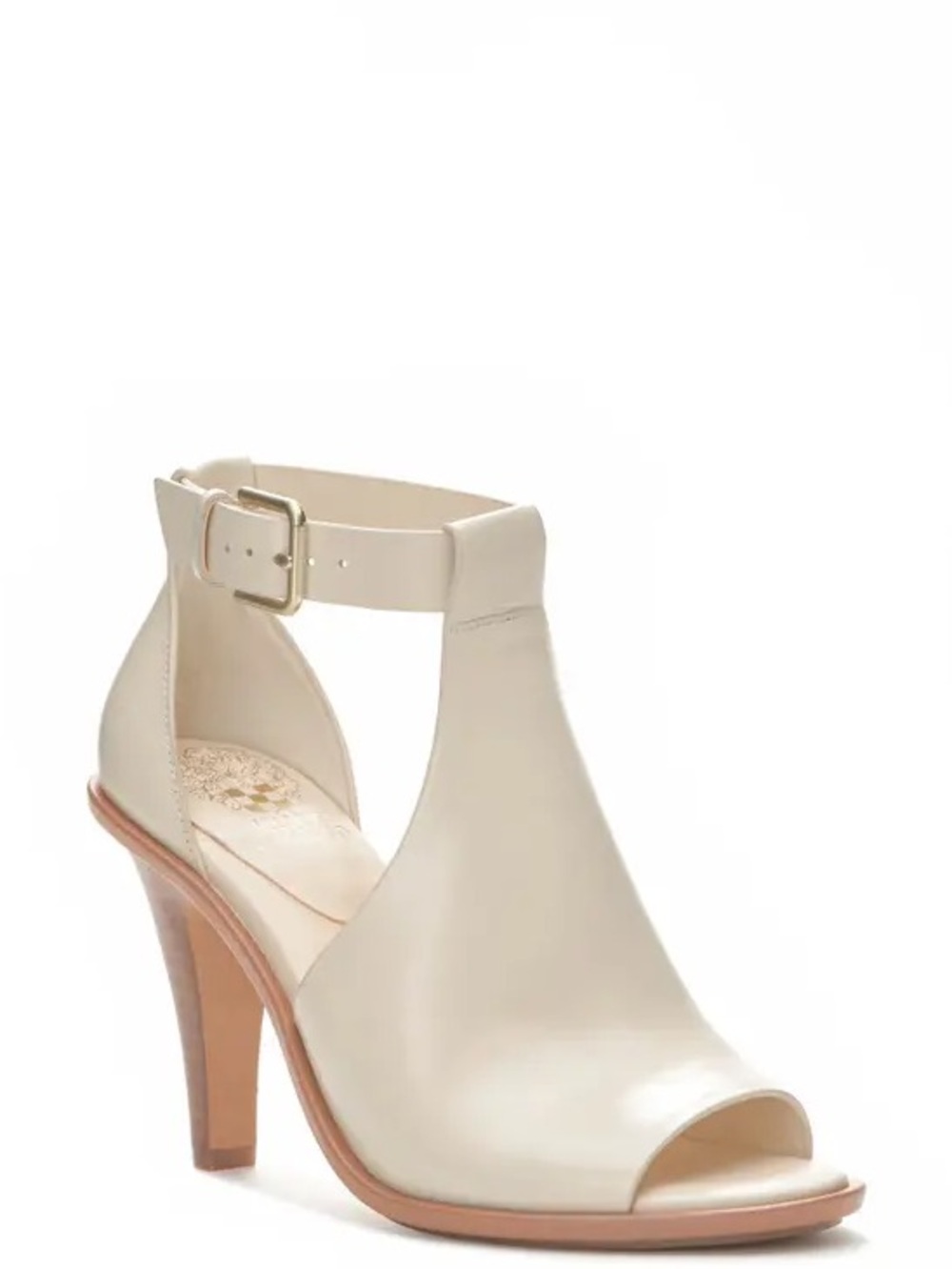 EUC Vince Camuto Frasper Warm Vanilla Leather Heels Size 8